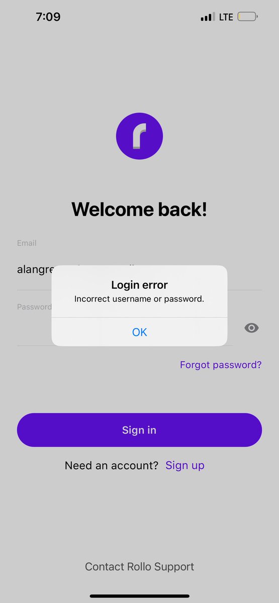 .<a href="/RolloShip/">Rollo</a> - is there something wrong with your ship management system? I cannot login. I’ve changed my password numerous times and each time I get this message, and an email with a random verification code. Please help.