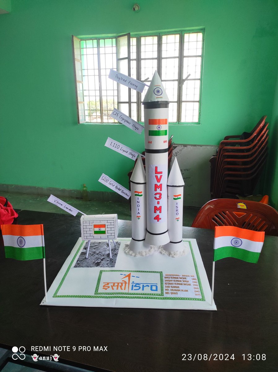 _anuzkumar_'s tweet photo. Project on the occasion of #National_Space_Day at Diet Kishanganj..🥰 https://t.co/TvHnXZNm1e