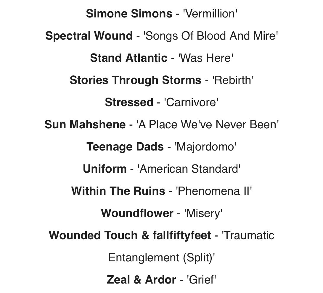 Below is a list of albums and EPs that have been released over the past week.

You’ll also find a spreadsheet of confirmed releases in 2024 and currently rumoured/speculated here:

bit.ly/3odu6BJ

Got a release you want to add? Follow the links on the spreadsheet.
