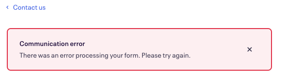 Hey <a href="/eventbrite/">Eventbrite</a> , Your form to submit a double charge keeps giving me a "communication error" when I try to submit it.