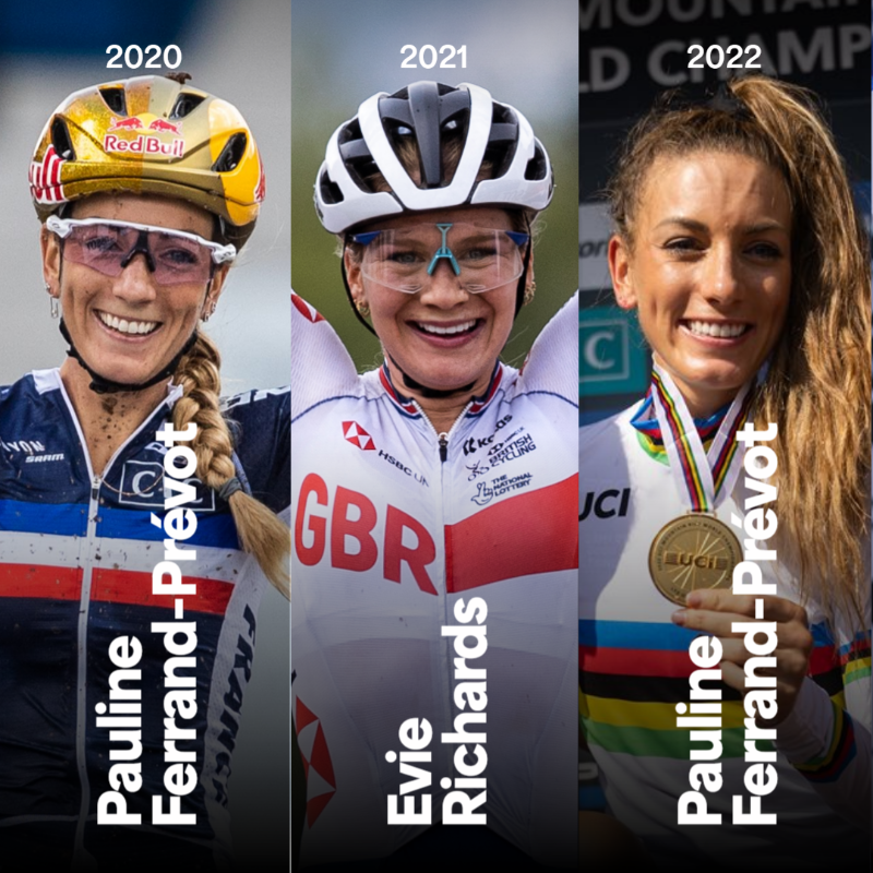 UCI_MTB's tweet photo. 🔟 years of rainbow jerseys! 🌈

The UCI #MountainBike World Championships have witnessed the triumph of awesome riders in the Women Elite XCO races. 🔥

Who'll be the next one on the list? 👀

#PalArinsalAndorra2024