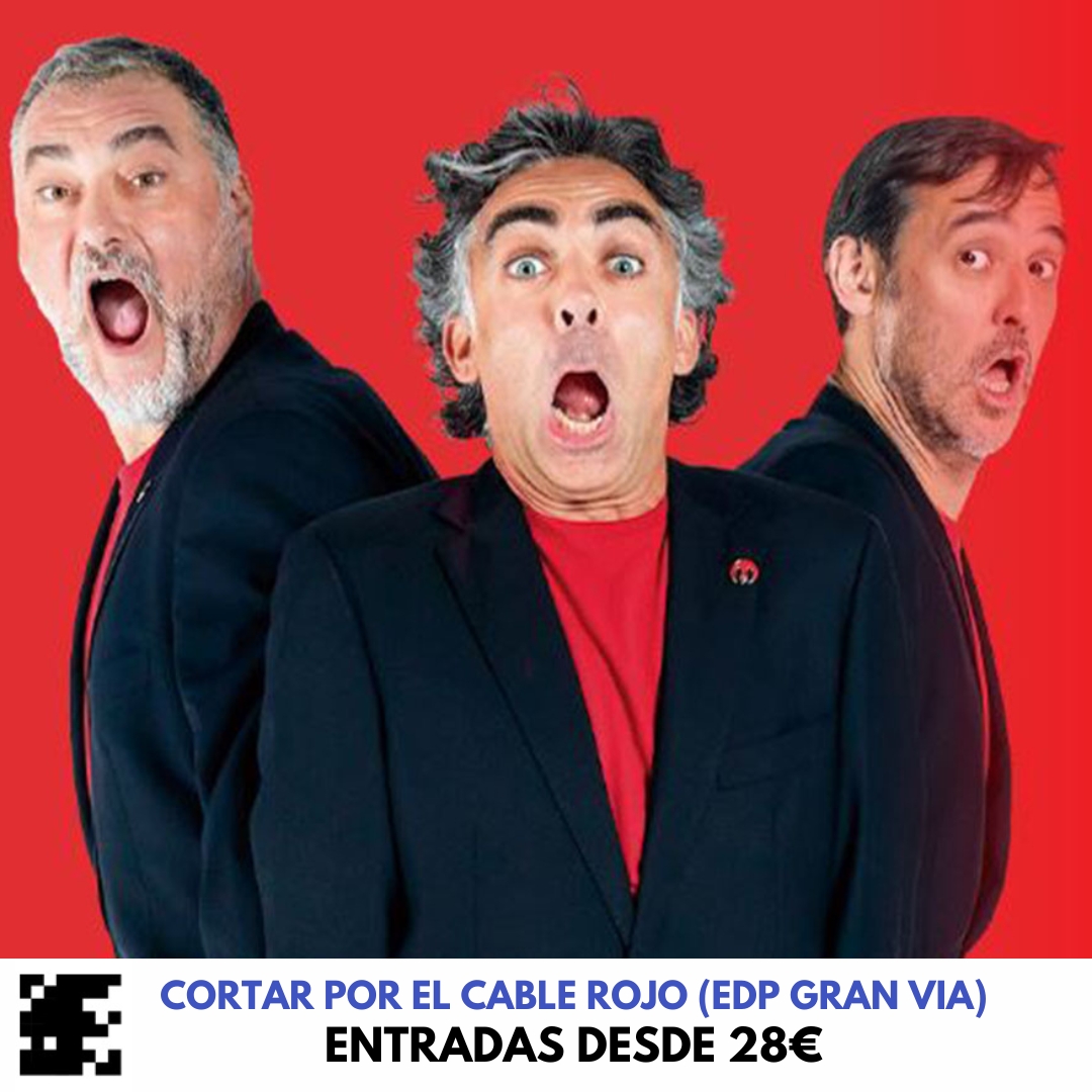 🎭 ¡No te pierdas Corta el Cable Rojo en el Teatro EDP Gran Vía!
Este espectáculo de comedia e improvisación, protagonizado por los talentosos Carlos Ramos, José Andrés y Salomón
🎟️ Entradas desde 28€
👉 bit.ly/CORTACABLEROJO…