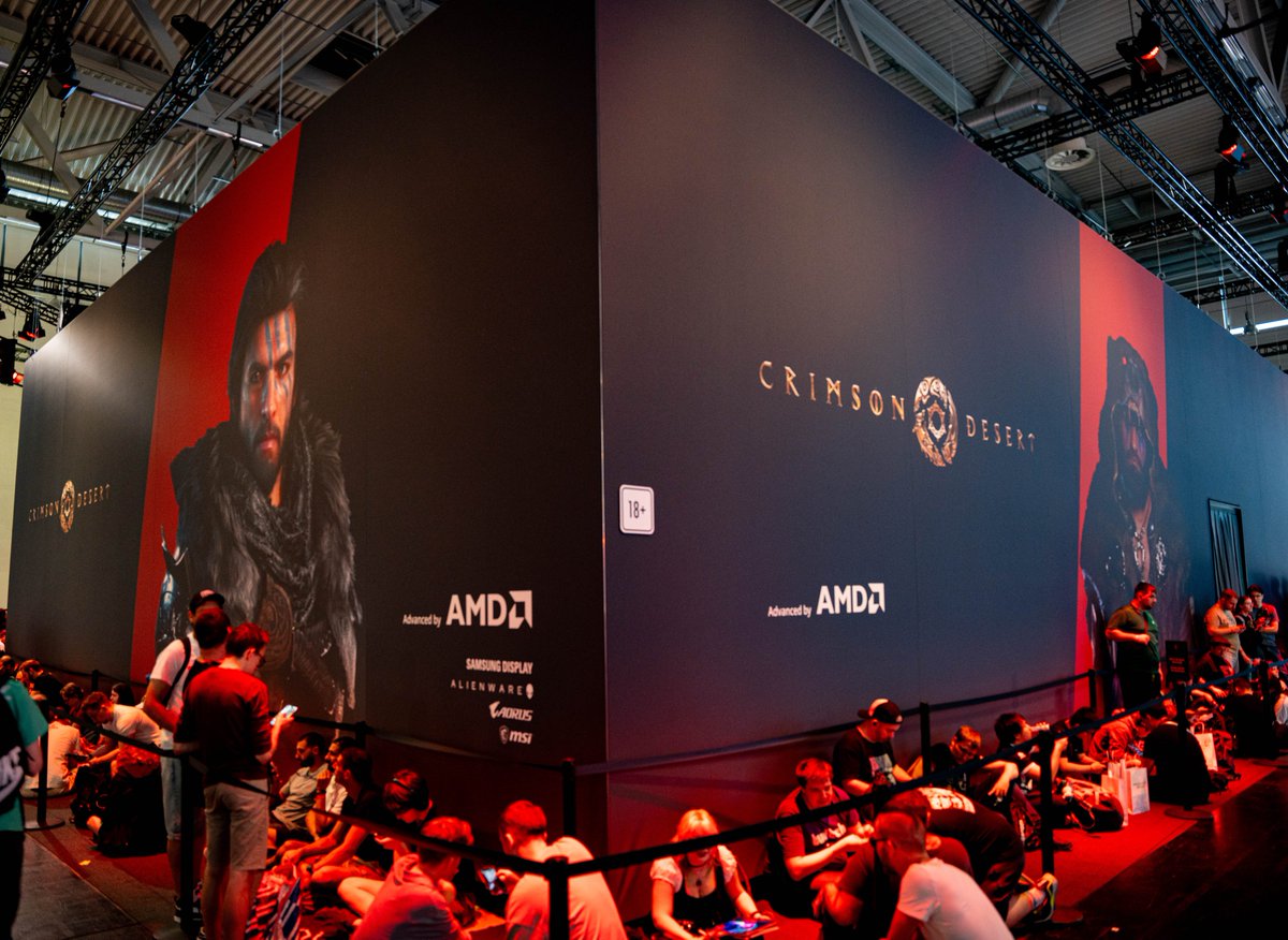 CrimsonDesert_'s tweet photo. Play the action-packed #CrimsonDesert demo at #gamescom2024 Hall 6 and let us know about your experience ⚔️
Fill out the feedback survey after you play for your chance to win an @AMDGaming Radeon RX 7900 XT graphics card or a Ryzen 7 7800X3D gaming processor! https://t.co/hkPosSZlRD