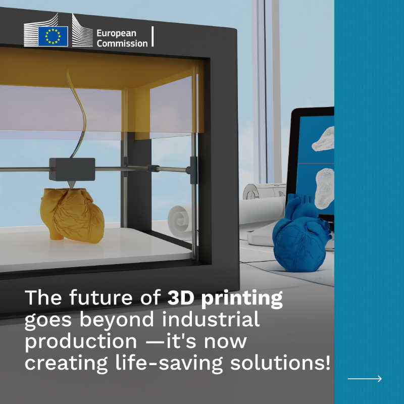 HorizonMagEU's tweet photo. Printing life: 3D-printed living cells pave way for tomorrow's medicine.

Read the full story ➡️ https://t.co/cOpJ6s16mD

 #ResearchImpactEU