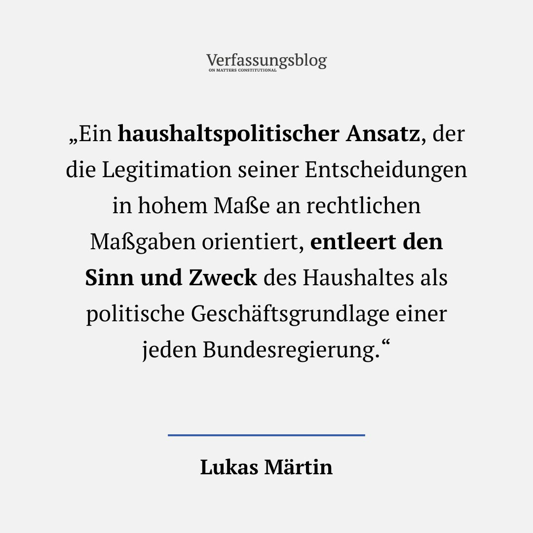 Verfassungsblog's tweet image. „Finanzverfassungsrechtliches Mikado.“ 

LUKAS MÄRTIN (@lukasmaertin) über die jüngste Haushaltseinigung der Ampel-Koalition, schlechtere Konditionen für die Deutsche Bahn - und die Gefahren einer zu stark verrechtlichten Haushaltspolitik.

verfassungsblog.de/finanzverfassu…