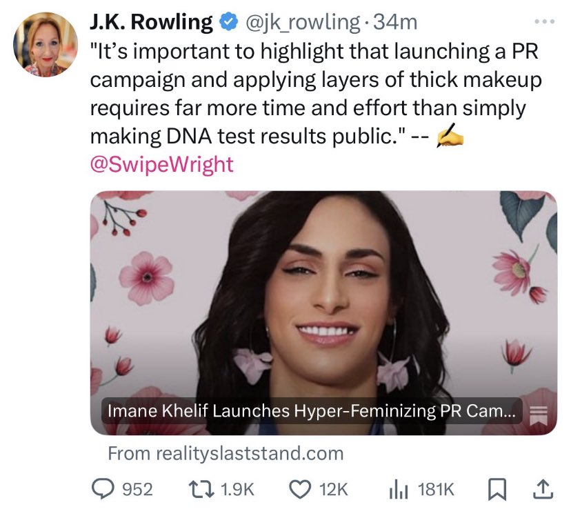🚨 You’d think someone who’d had as many face lifts as J.K. Rowling would show a little restraint before making misogynistic comments about a woman wearing makeup. 🤔