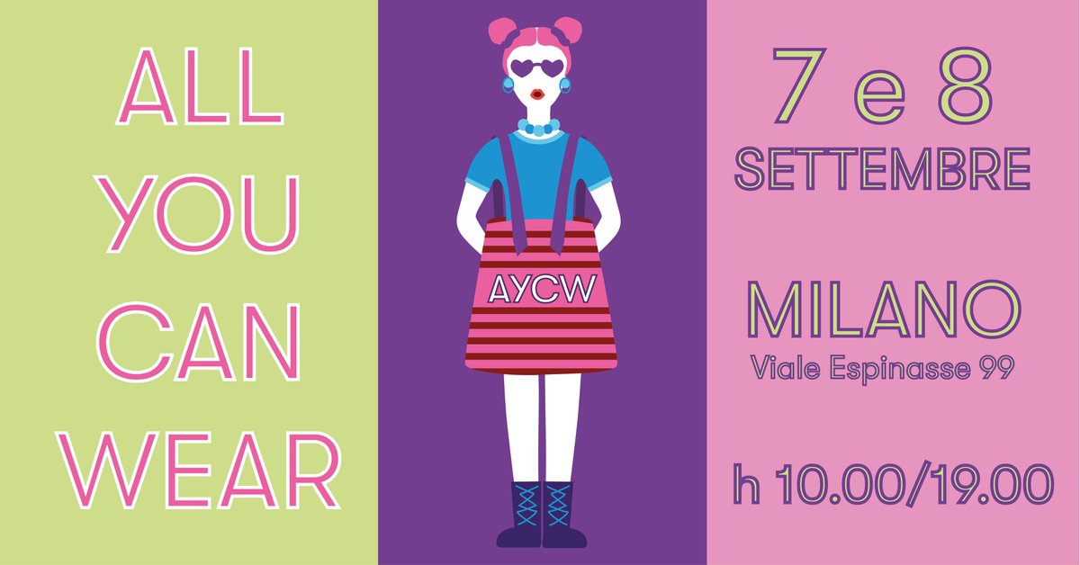 DiManoInMano's tweet photo. Torna ALL YOU CAN WEAR...

non mancare!

Per informazioni: https://t.co/ik30B0q1gg https://t.co/QijZQd7Zdg