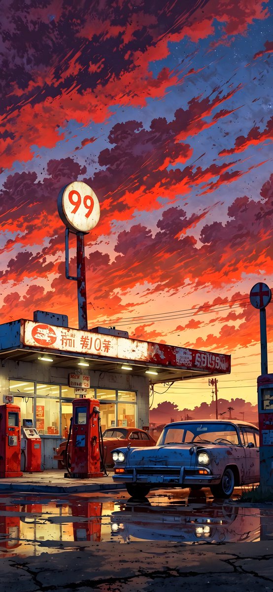aestheticsguyy's tweet photo. Aesthetically pleasing retro gas station wallpaper ⛽️ https://t.co/qTmTdAhqN1
