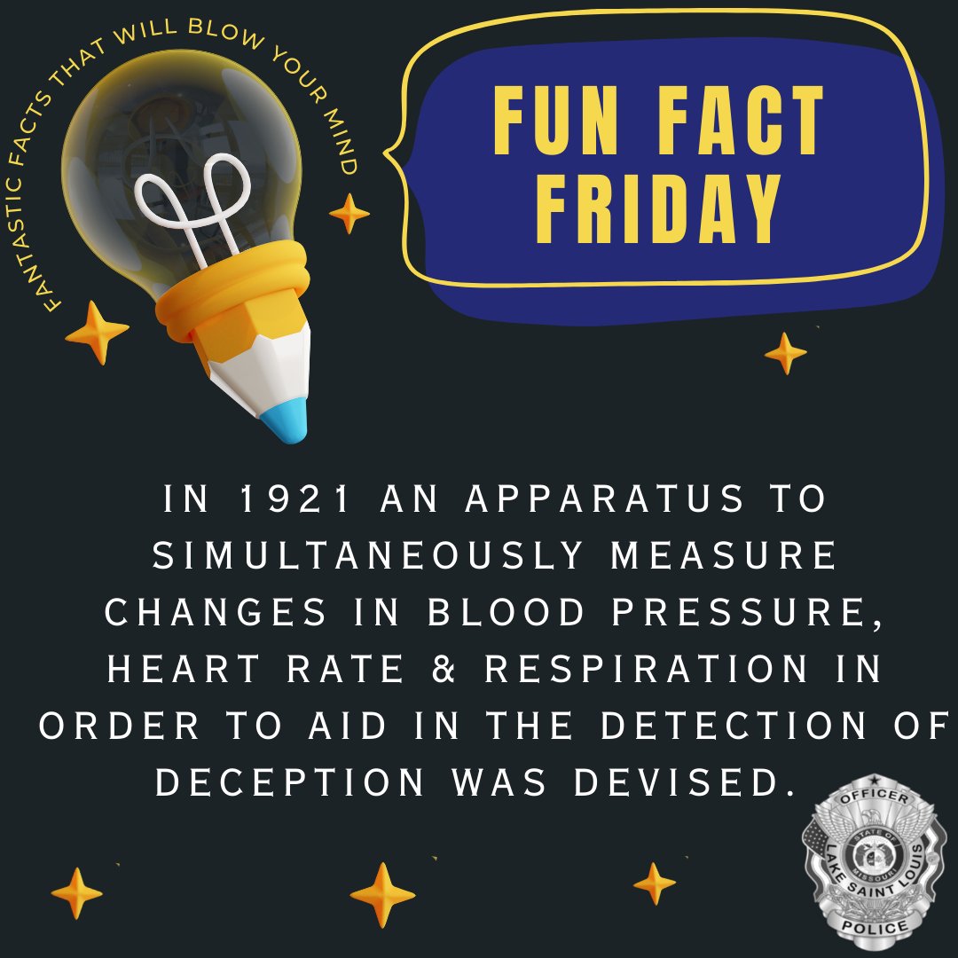 LakeStLouisPD's tweet image. #FunFactFriday #LawEnforcement #Polygraph #PolygraphTesting