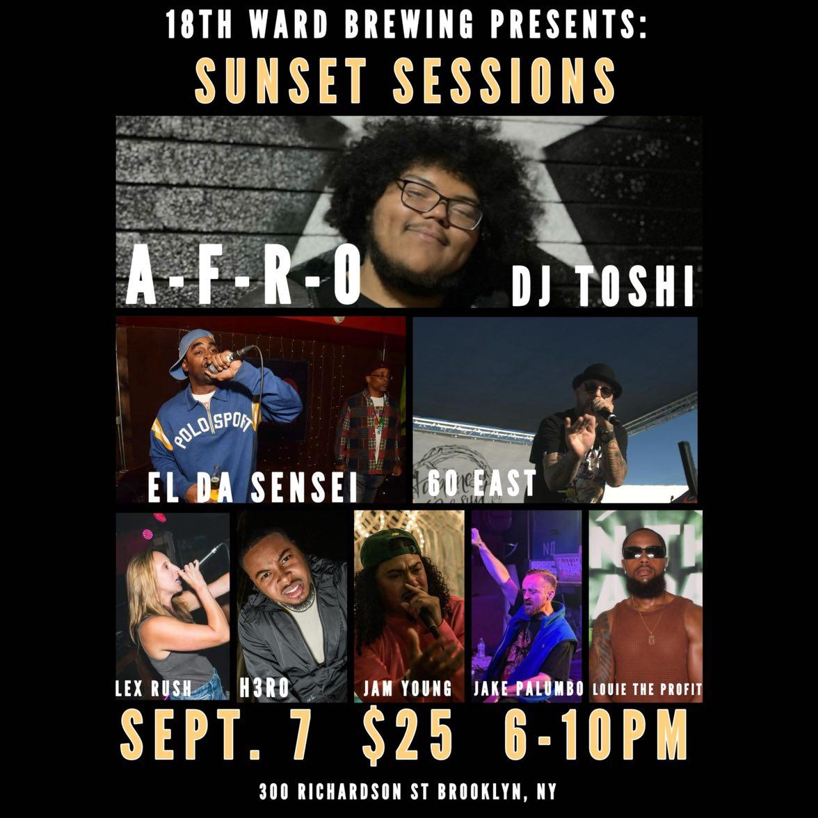 Jake Palumbo (@jakepalumbo) on Twitter photo NEW SHOW ALERT 🎤📰:
Back on stage in Brooklyn on 9/7 at 18th Ward Brewing, 6pm-10pm
What a lineup 🤯 <a href="/realfrothizzle/">A-F-R-O</a> <a href="/60east909/">60 East</a> <a href="/eldasensei/">El Da Sensei</a> <a href="/jakepalumbo/">Jake Palumbo</a> <a href="/JamYoungMusic/">Jam Young</a> <a href="/LouieThaProfit/">LouieThaProfit</a> <a href="/yourh3ro/">H3RO</a> <a href="/LexRush13/">Lex Rush</a> NEW SHOW ALERT 🎤📰:
Back on stage in Brooklyn on 9/7 at 18th Ward Brewing, 6pm-10pm
What a lineup 🤯 <a href="/realfrothizzle/">A-F-R-O</a> <a href="/60east909/">60 East</a> <a href="/eldasensei/">El Da Sensei</a> <a href="/jakepalumbo/">Jake Palumbo</a> <a href="/JamYoungMusic/">Jam Young</a> <a href="/LouieThaProfit/">LouieThaProfit</a> <a href="/yourh3ro/">H3RO</a> <a href="/LexRush13/">Lex Rush</a>