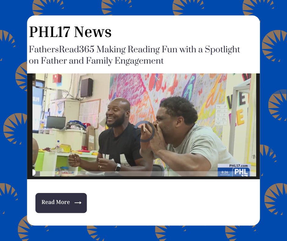 📚✨ We're thrilled to see our partner, FathersRead365, featured on @PHL17! Check out this story highlighting their mission to make reading fun while shining a light on father and family engagement. 🎉

Catch the full video segment here: 

#UACPartners #CommunitySpotlight