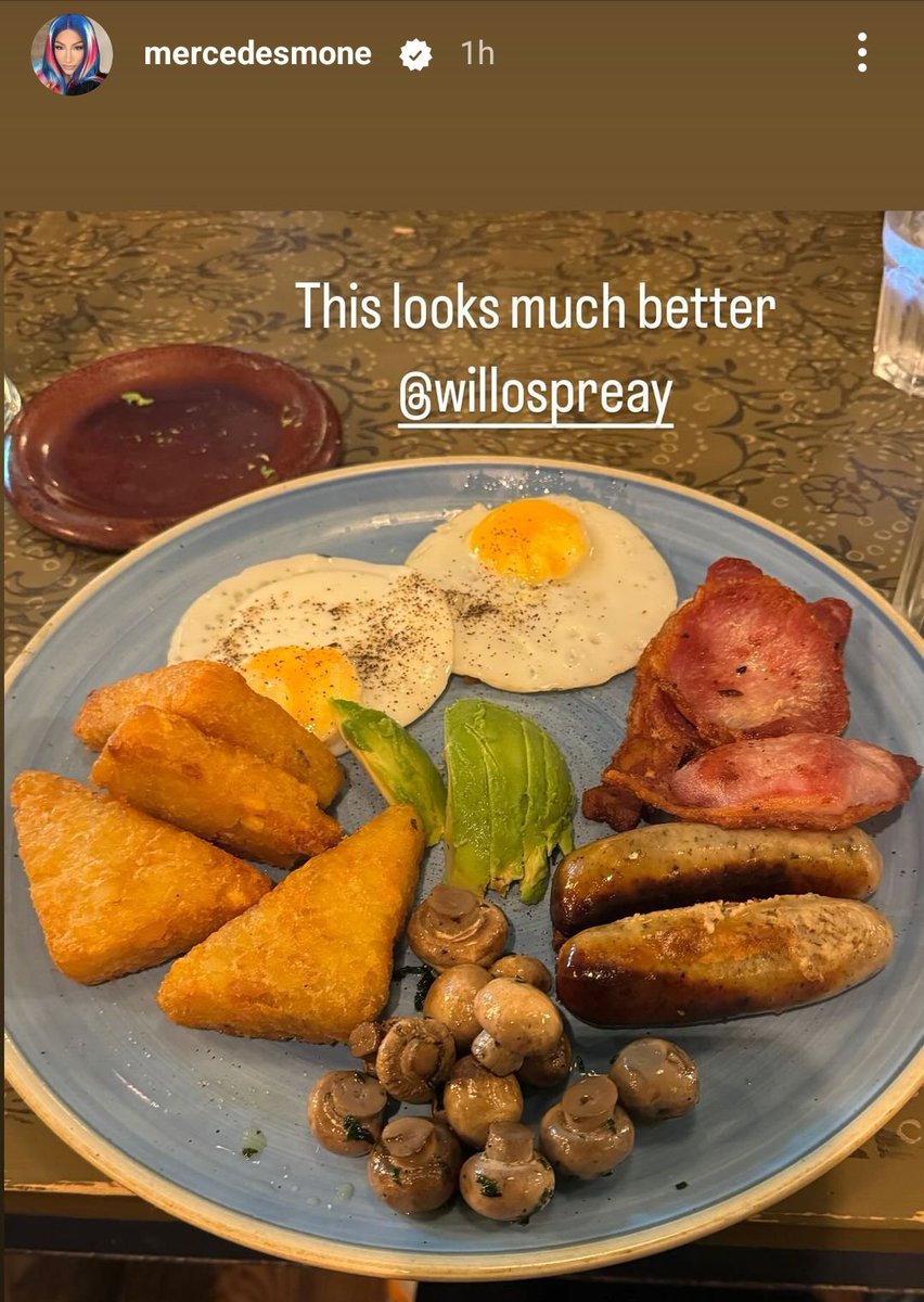 TheDrainmaker's tweet photo. Mercedes Moné replied back:
“This looks much better, @WillOspreay” https://t.co/tYSbvdJOw1