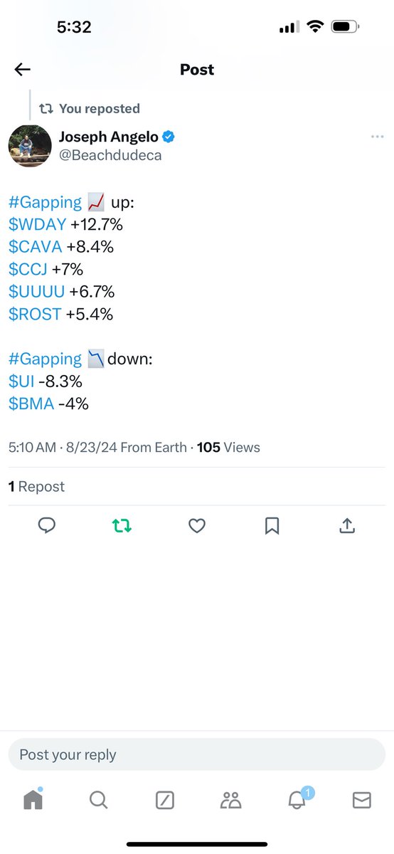 Beachdudeca's tweet photo. August 23 #Watchlist #MyFocus

$KOLD $YINN $TSLA $COIN
$SPXL $SOXL $TQQQ

$WDAY $ROST
$UBER $GM $RKLB $CAVA

$NVDA $AMD $INTC $SMCI $MU
$AAPL $AMZN $META $MSFT
$COPX $SLV $AA $NEM
$CCL $RCL $NCLH $CZR $MGM https://t.co/YgxiPbwPDp