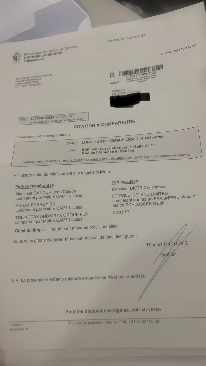 thomasdietrich0's tweet photo. Suite à mes révélations sur un scandale sanitaire et de corruption en #Guinée (dans le secteur du carburant), le milliardaire franco-suisse Jean-Claude Gandur et sa multinationale Addax & Oryx ont intenté plusieurs procédures-bâillon pour me faire taire.

Premier round judiciaire le 16 septembre prochain, au Tribunal civil de Genève.

J’y serai, et on se battra.