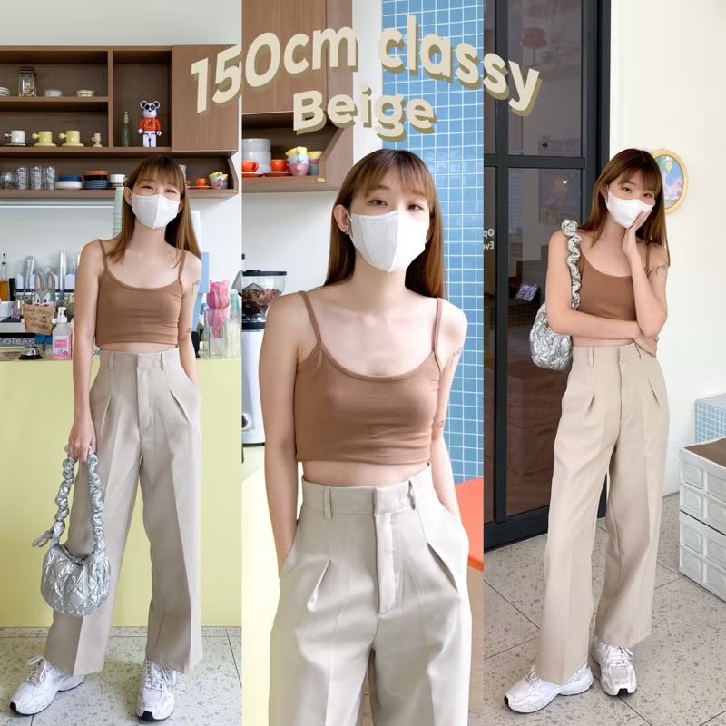 yui140937's tweet photo. ลองดู ส่งต่อ🍞 กางเกงผ้าขายาว รุ่น 150cm classy (สี beige, L) แบรนด์ @playwork.store ในราคา ฿300 ที่ Shopee https://t.co/jGDw4aiaue https://t.co/QYQSIoDM7e