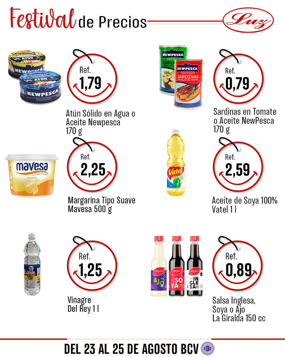 mercadosluzca's tweet photo. Ven y disfruta del #Festivaldeprecios en todas nuestras sucursales por el 23 al 25 de agosto

#Automercadosluz #LuzQuick #Agosto2024 #FestivaldePrecios #descuentos #mercado #promos #market #mall #supermercado #comida #ofertas #promociones #productosdigitales https://t.co/bvs2IdC0mw