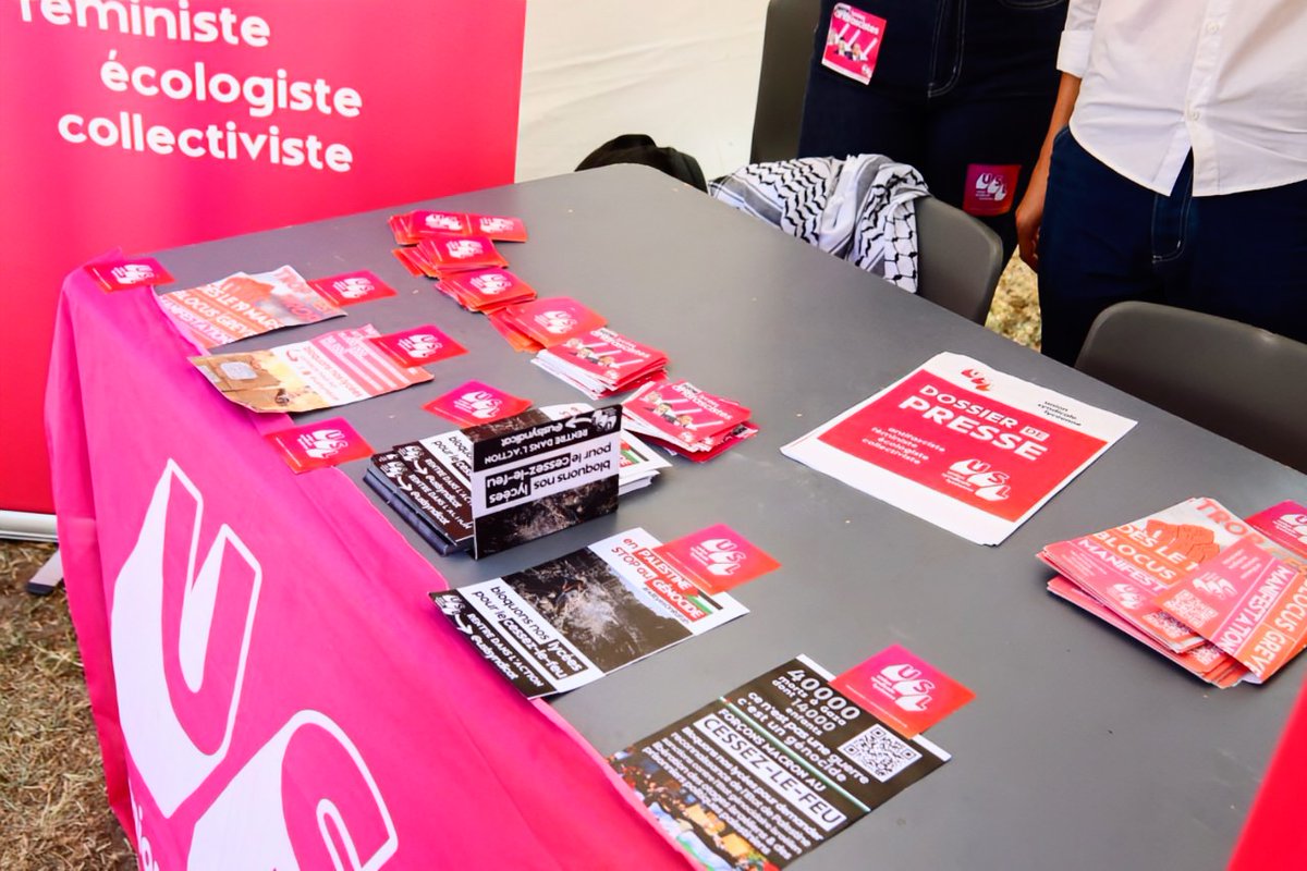 💥 Le stand de l'USL aux #AmFis2024 de la <a href="/FranceInsoumise/">La France insoumise</a> !