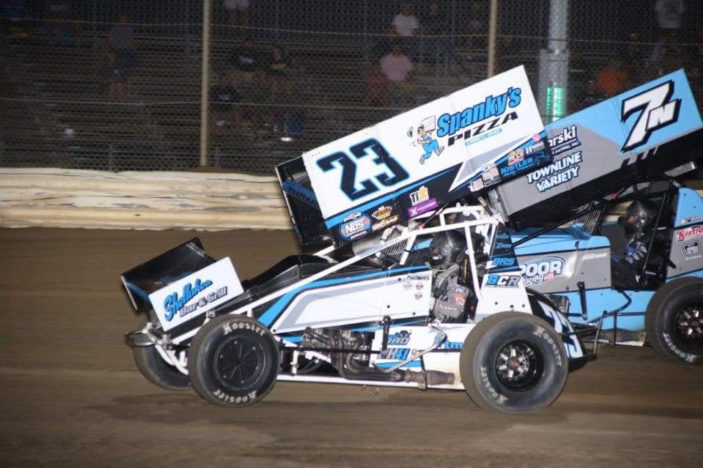 JKiserRacing23's tweet photo. @atticaracewyprk tonight taking on the @AFCS_Sprints. The #SpankysPizza #NAPAofBryanOH #ShellukesBarAndGrill #BobbyClarkRacing #AutomaticFireProtection #BH41 #TMHHoldingsLTD #KeizerWheels #KistlerEngines #EnglerInjections #OhioRefrigeration #BRSTuned #SandysDad #JimmyLeaser #23 https://t.co/DICOXUgs8x
