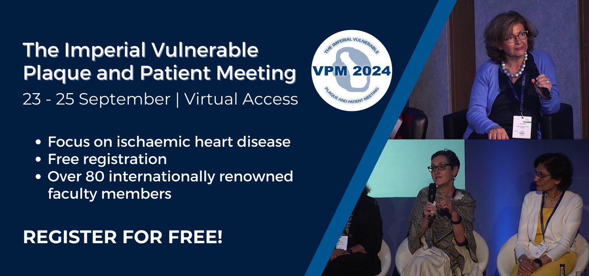 Millbrook Medical Conferences (@millbrookmed) on Twitter photo The Imperial #VPM2024 is just a month away! Join us virtually from 23-25 Sept 💻
Faculty includes <a href="/AndreasEdsfeldt/">andreas edsfeldt</a> <a href="/FoksAmanda/">Amanda Foks</a> <a href="/FaroucJaffer/">Farouc Jaffer MD PhD</a> <a href="/DAndreiniMD/">Daniele Andreini</a> <a href="/JEscaned/">Javier Escaned</a> <a href="/DavidErlinge/">David Erlinge</a> and more!
Register: millbrook-events.co.uk/event/Imperial…
<a href="/ImperialNHLI/">NHLI</a> <a href="/ImperialMed/">Imperial Medicine</a> <a href="/imperialcollege/">Imperial College London</a> <a href="/rkhamis/">Ramzi Khamis</a> The Imperial #VPM2024 is just a month away! Join us virtually from 23-25 Sept 💻
Faculty includes <a href="/AndreasEdsfeldt/">andreas edsfeldt</a> <a href="/FoksAmanda/">Amanda Foks</a> <a href="/FaroucJaffer/">Farouc Jaffer MD PhD</a> <a href="/DAndreiniMD/">Daniele Andreini</a> <a href="/JEscaned/">Javier Escaned</a> <a href="/DavidErlinge/">David Erlinge</a> and more!
Register: millbrook-events.co.uk/event/Imperial…
<a href="/ImperialNHLI/">NHLI</a> <a href="/ImperialMed/">Imperial Medicine</a> <a href="/imperialcollege/">Imperial College London</a> <a href="/rkhamis/">Ramzi Khamis</a>