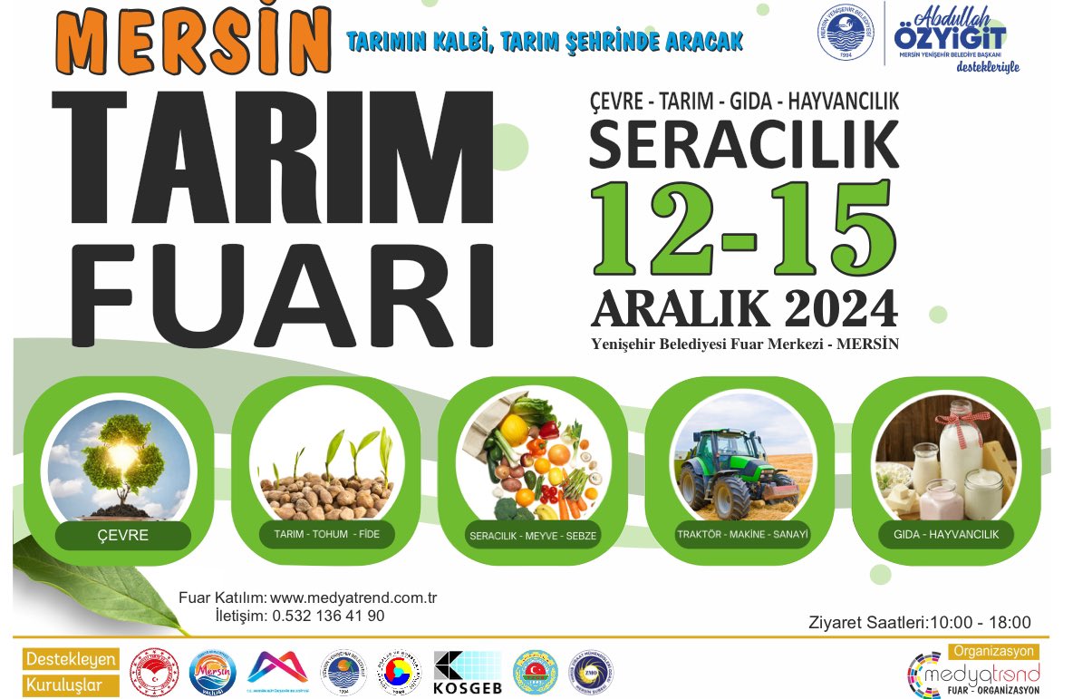agul02's tweet photo. MERSİN TARIM FUARI
(12-15 ARALIK 2024)
SEKTÖRÜN EN ÖNEMLİ BULUŞMA NOKTASI MERSİN TARIM FUARI 3 YIL ARADAN SONRA
MEDYA TREND FUARCILIK FARKI İLE ZİYARETÇİLERİ İLE BULUŞUYOR
MEDYA TREND FUARCILIK
05321364190
#MERSİNTARIMFUARI
@EczAOzyigit @yenisehir_bel @mgul02 @medyatrendfuar https://t.co/FTZbhww8Jp