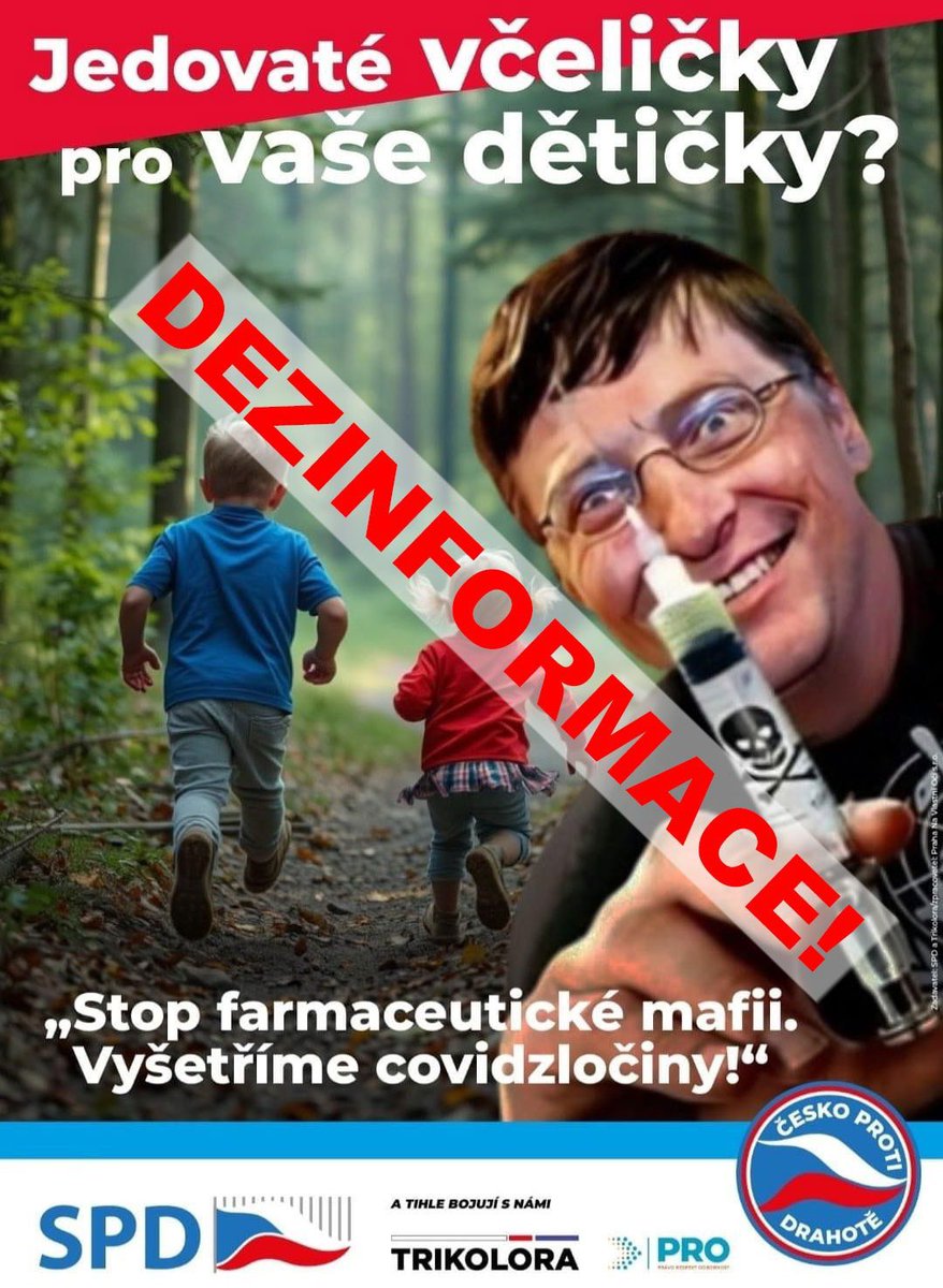 Upadající SPD pokračuje v brutální dezinformační kampani, která je svojí hloupostí už jen krok od výzvy k nasazení aluminiové čepičky. S každým výstupem nachází nové dno. 

Tentokrat se poslanec Koten pustil do očkováni proti covidu a jakýchsi covidzločinů. Nejnechutnější na