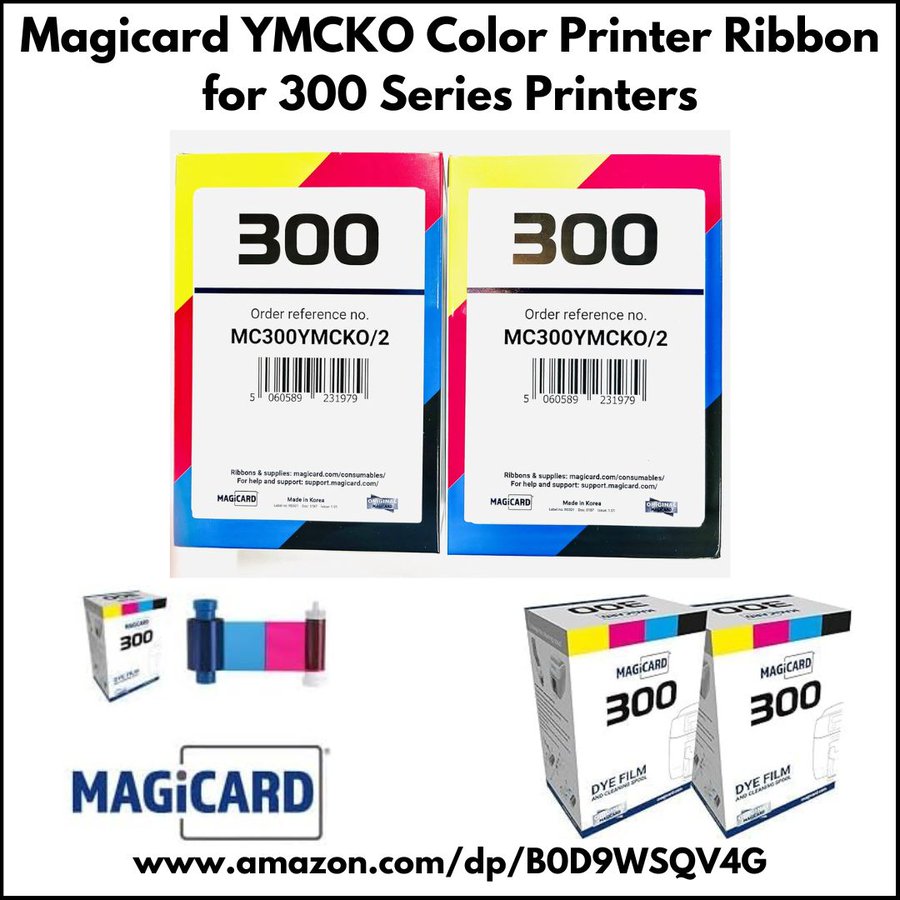 Magicard Printer Ribbon (Qty 2) for 300 Series- AIS on X