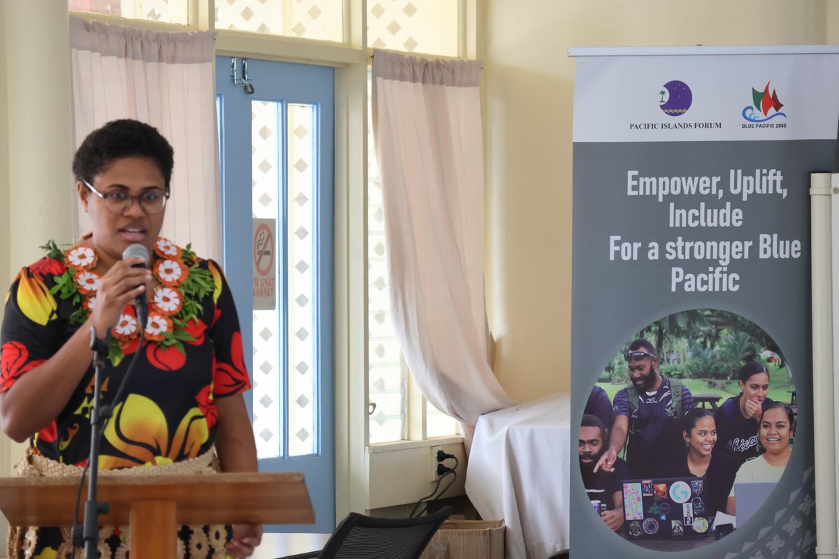 ForumSEC's tweet photo. The Pacific Youth Council with Tonga National Youth Congress and the PIF Secretariat held a preparatory meeting with youths from Tonga and across the Pacific to convene, share updates and key messages as they prepare for engagements and side events for #PIFLM53 https://t.co/pV9XSWBs1z