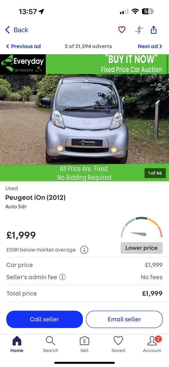 graeme_cobb's tweet photo. 🚨Used EVs Under £2,000🚨
2014 Nissan Leaf Visia 24 kWh with 86k miles, some dents and a short MoT, but it’s on sale at £1,950 🤩⚡️⚡️🤩
https://t.co/dGfmxM0IqN
2012 Peugeot iOn 16 kWh with 67k miles, 12 months MoT for £1,999 🤩⚡️⚡️🤩
https://t.co/ImPbCLq0FI
#CheapEV https://t.co/jQFxlLuFqp