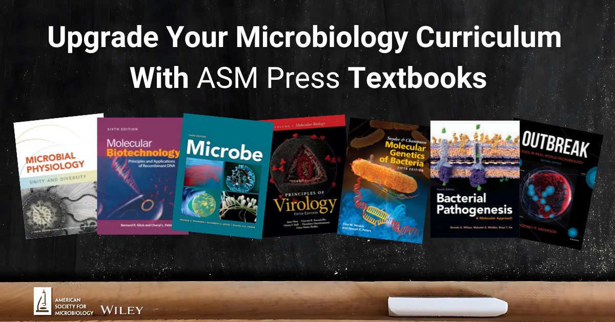 ASMicrobiology's tweet image. Microbial science educators! 📚 Discover #ASMPress-@wileymicrobio textbooks this adoption season &amp;amp; upgrade next semester’s curriculum! Examine new books like “Microbial Physiology: Unity &amp;amp; Diversity.&quot; Browse all current #textbooks &amp;amp; supplemental titles at asm.social/225