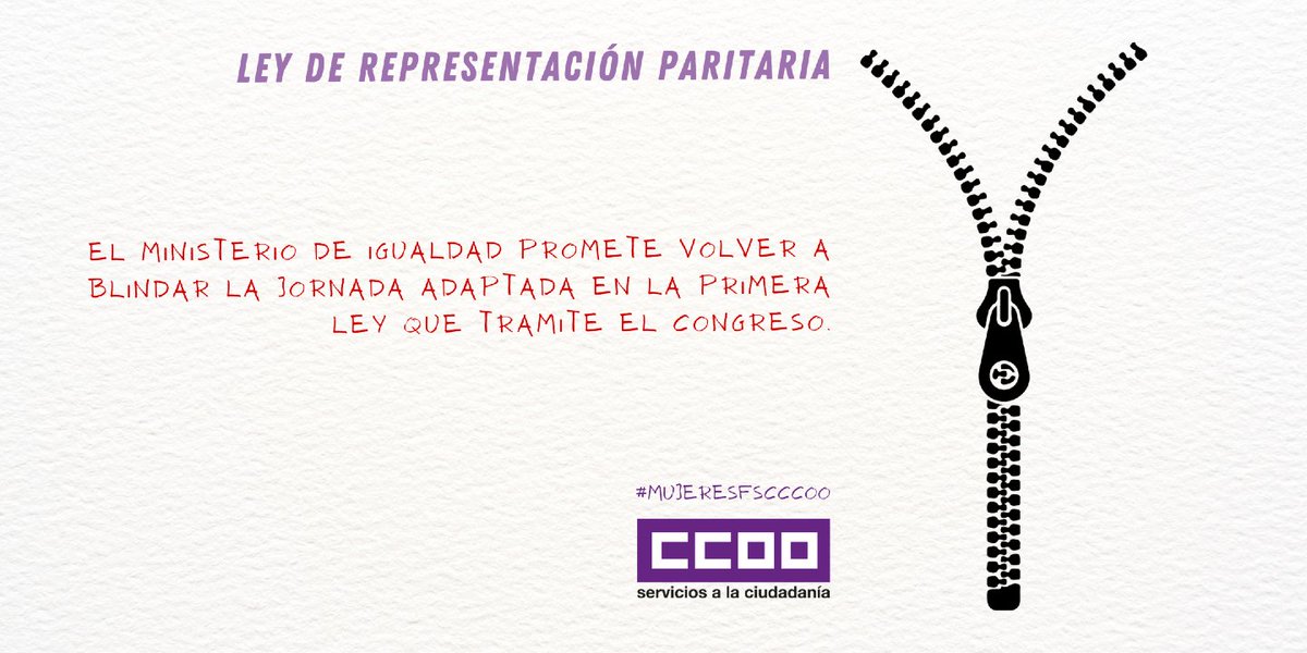 FSCdeCCOO's tweet photo. ⚠️ Atención, errores en la Ley de Representación Paritaria.
🛡️ Una versión no actualizada del Estatuto de los Trabajadores implica que la reducción de jornada para conciliar no te protege del despido. Si dudas, consulta con tu representante sindical.
#MujeresFSCCCOO https://t.co/iAKLXWT8Rq