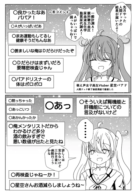 人間ドックの結果を見ながら年齢を詐称してるVtuber 