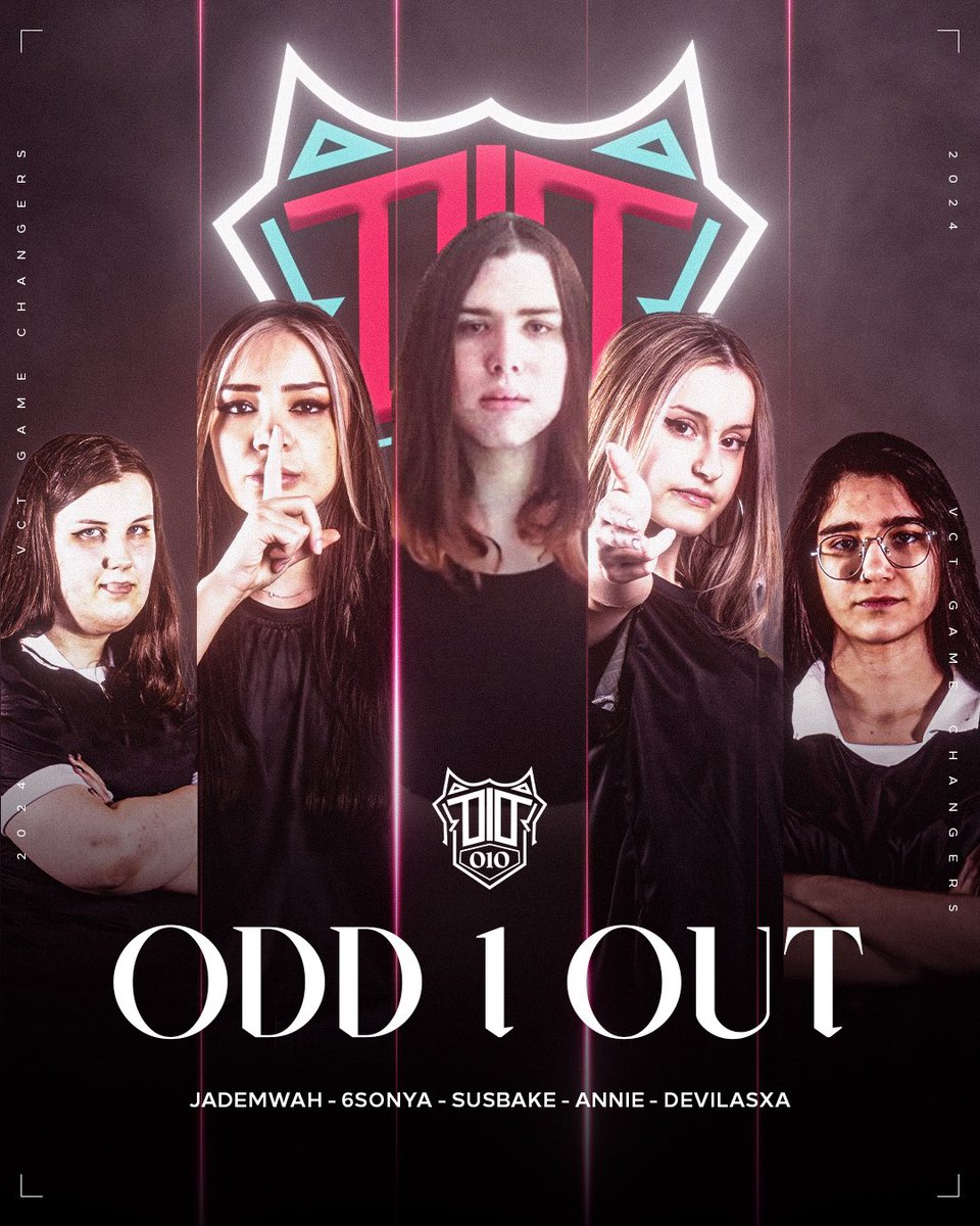 O1O (@odd1out_) on Twitter photo Updated roster, same high ambitions. The only unsigned team in GC EMEA: Main Event. 🏆
<a href="/jademwahxo/">SK jademwah! ✨</a> (IGL)
<a href="/annietb_/">DVM Annie</a>
<a href="/sicksonya/">6sonya</a>
<a href="/devilasxa/">SK devilasxa</a>
@susbaking
<a href="/falltwVAL/">falltw</a> (Coach)
<a href="/poetitee/">Poetite</a> Manager)
Get ready to watch us dominate #SignOdd1Out 💪 Updated roster, same high ambitions. The only unsigned team in GC EMEA: Main Event. 🏆
<a href="/jademwahxo/">SK jademwah! ✨</a> (IGL)
<a href="/annietb_/">DVM Annie</a>
<a href="/sicksonya/">6sonya</a>
<a href="/devilasxa/">SK devilasxa</a>
@susbaking
<a href="/falltwVAL/">falltw</a> (Coach)
<a href="/poetitee/">Poetite</a> Manager)
Get ready to watch us dominate #SignOdd1Out 💪