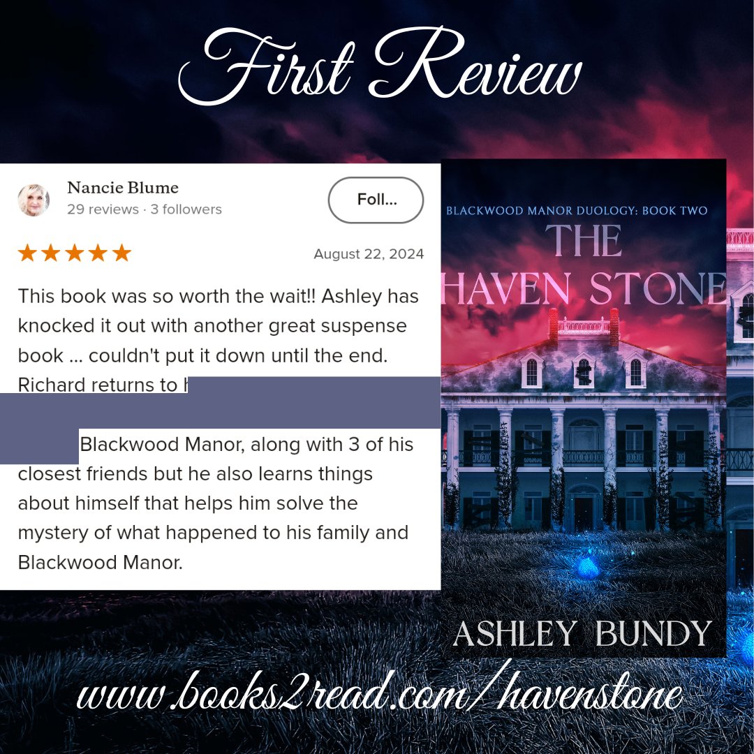 I was so excited to wake up to my first review! books2read.com/havenstone #BookCommunity #readingworld #readersoftwitter #readerscommunity #BookReview #BookRecommendations #scarybooks #ghostbooks
