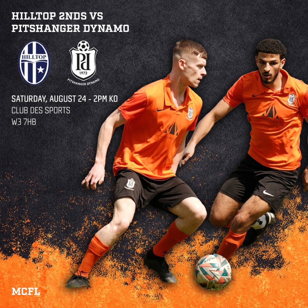 🚨 WE’RE BACK!!! 🚨 TITLE DEFENCE STARTS NOW 🏆🫡

COME AND BACK THE BOYS 🙏🍊

#nonleague #grassroots #supportpits #supportlocal #supportmentalhealth #amateur #local #football #community #PTID #ealingsfinest #oranges #mcfa #mcfl
