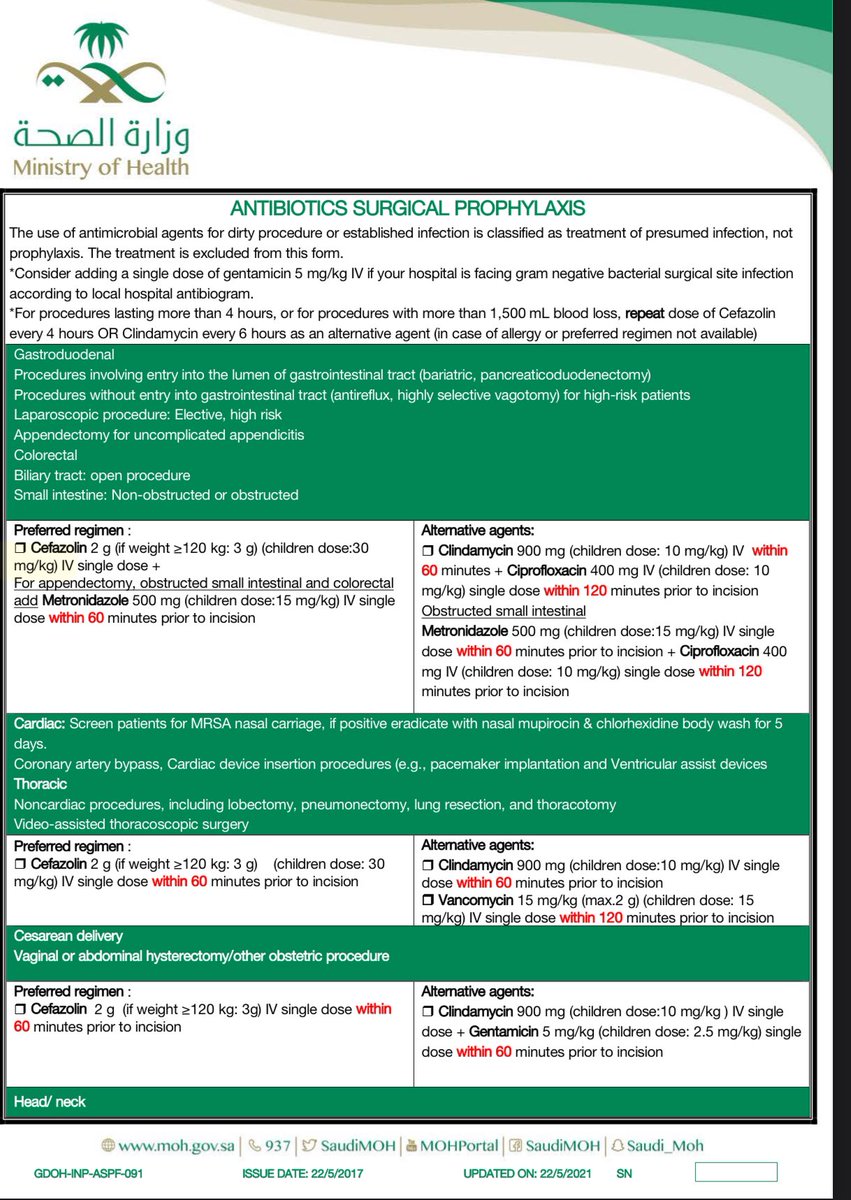 md1talk's tweet image. وزارة الصحة عندها بروتوكولات رهيبة ومحد يدري عنها !!

تلقون الرابط تحت التغريدة، احفظوه عندكم متاكد راح يجي يوم تحتاجونه 👌🏻