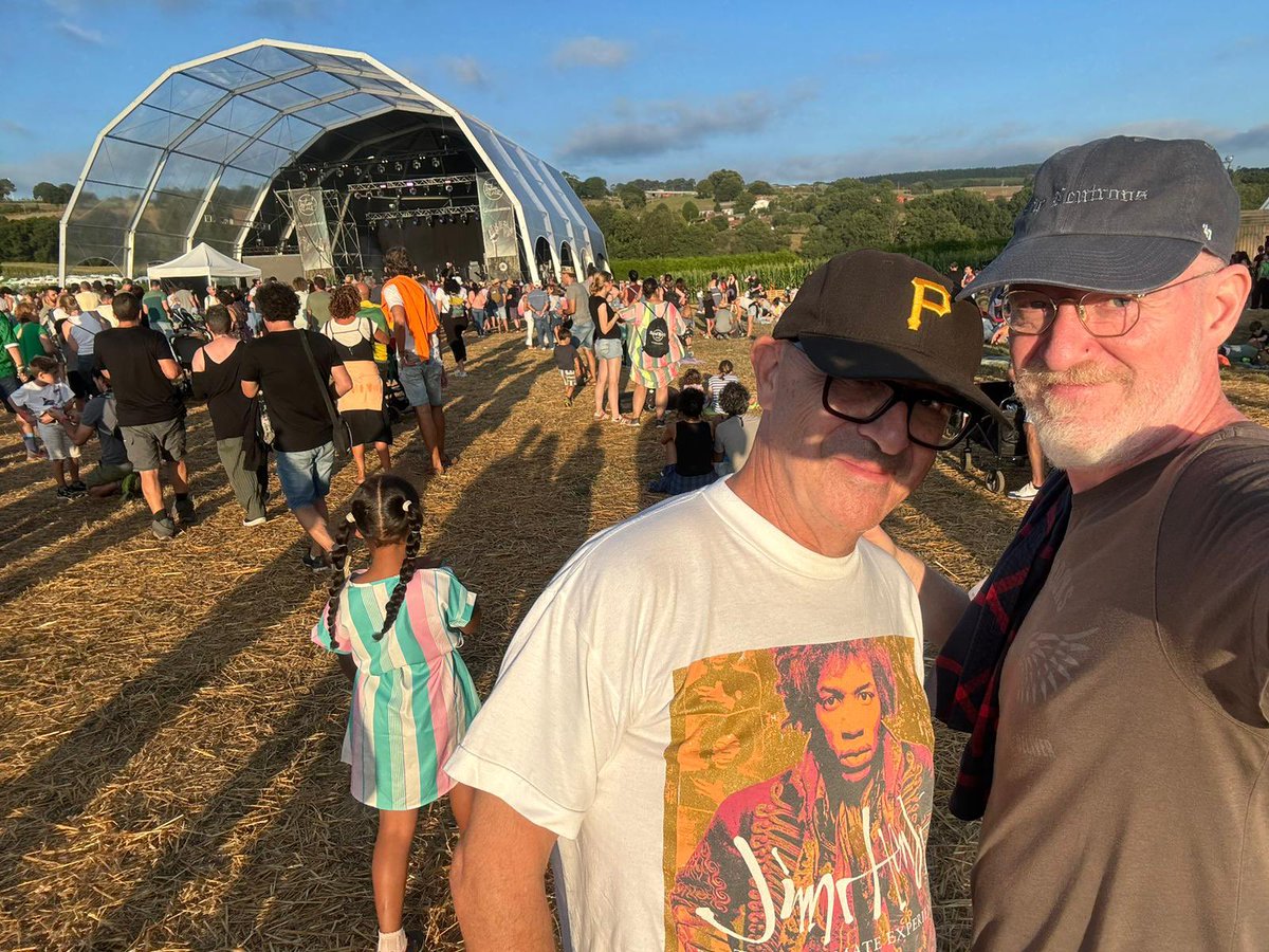 Con mi querido Chris Barron empezando el Festival de la Luz