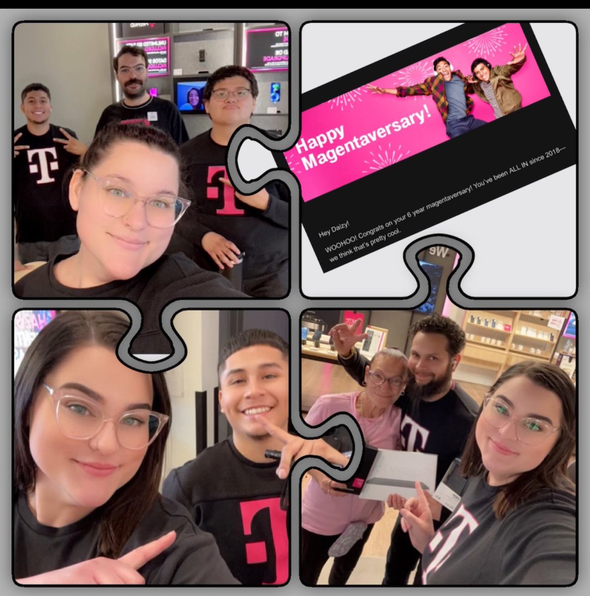 Terry Lafon (@lafonterry) on Twitter photo Help me wish Wareh, Daizy on her 6 year magentaversary! Thank you for 6 Years of AWESOME! I want to say thank you for everything!! I appreciate your hard work and always living T-Mobile values !! A great leaders !! #DenverCentral <a href="/domjrcoleman/">Dom Coleman</a> <a href="/SteveLessor/">Steve Lessor</a> Help me wish Wareh, Daizy on her 6 year magentaversary! Thank you for 6 Years of AWESOME! I want to say thank you for everything!! I appreciate your hard work and always living T-Mobile values !! A great leaders !! #DenverCentral <a href="/domjrcoleman/">Dom Coleman</a> <a href="/SteveLessor/">Steve Lessor</a>