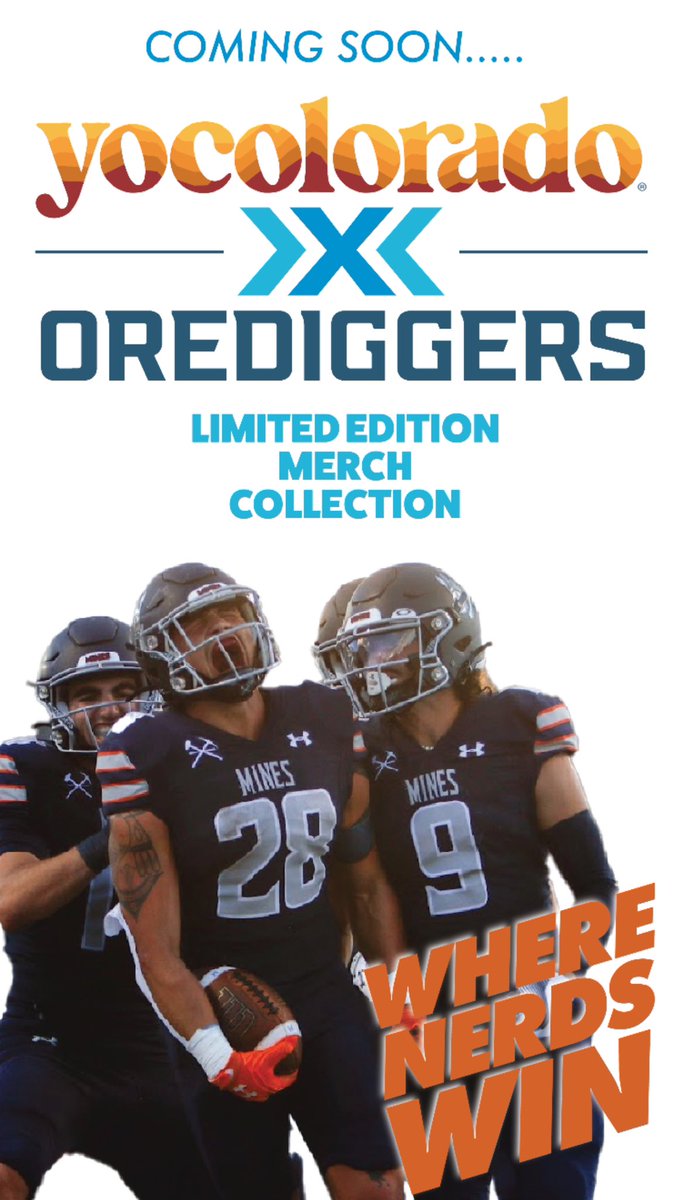 MinesEQ (@mineseq) on Twitter photo Introducing the <a href="/YoColorado/">YoColorado</a> X <a href="/MinesAthletics/">Mines Athletics</a> Limited Edition Collection. A hometown partnership featuring a special new retro-inspired Blaster the Burro re-design plus much more.
Get yours, starting week one at <a href="/MinesFootball/">Mines Football</a> Vs West Texas A&M on Thursday September 5th at 6PM Introducing the <a href="/YoColorado/">YoColorado</a> X <a href="/MinesAthletics/">Mines Athletics</a> Limited Edition Collection. A hometown partnership featuring a special new retro-inspired Blaster the Burro re-design plus much more.
Get yours, starting week one at <a href="/MinesFootball/">Mines Football</a> Vs West Texas A&M on Thursday September 5th at 6PM