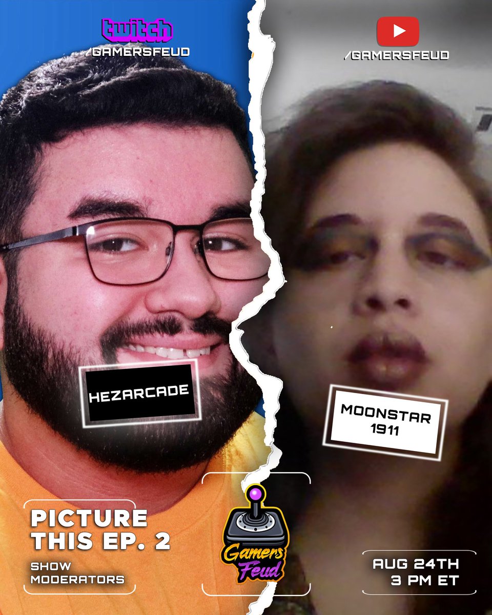 But wait, there's two more staff🏆

The best way to have a great show is to have even greater moderators so we'll be having three moderators in total to keep Picture This amazing tomorrow.

<a href="/HEZArcade/">HEZ Arcade</a> vs <a href="/singingcosplay1/">moonstar1911</a>

Tune in LIVE at 3pm ET / 12pm PT on Twitch and YouTube!