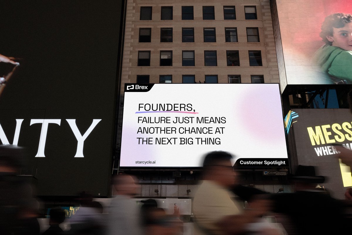 We're in Times Square this week 🤩

Grateful to be able to work with incredible founders and support them on the next phase of their journey.

We can't wait to see what they'll build in the future.

Thank you to our partners <a href="/brexHQ/">Brex</a> for the spotlight on our mission 💫