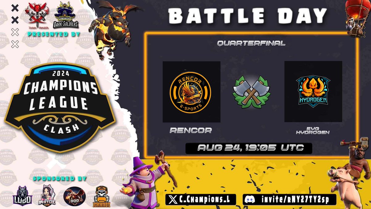 Teamvanish Esports 🇧🇩 (@teamvanishcoc) on Twitter photo The stage is set, and They have a solid plan to secure spot in the semifinals. Keep supporting your favorite teams as they battle it out for victory. Your encouragement makes all the difference! <a href="/TRencor63203/">TeAm ReNcOR</a> vs <a href="/EYG_Esports/">EvolveYourGame Esports</a> 24 August 19 utc The stage is set, and They have a solid plan to secure spot in the semifinals. Keep supporting your favorite teams as they battle it out for victory. Your encouragement makes all the difference! <a href="/TRencor63203/">TeAm ReNcOR</a> vs <a href="/EYG_Esports/">EvolveYourGame Esports</a> 24 August 19 utc