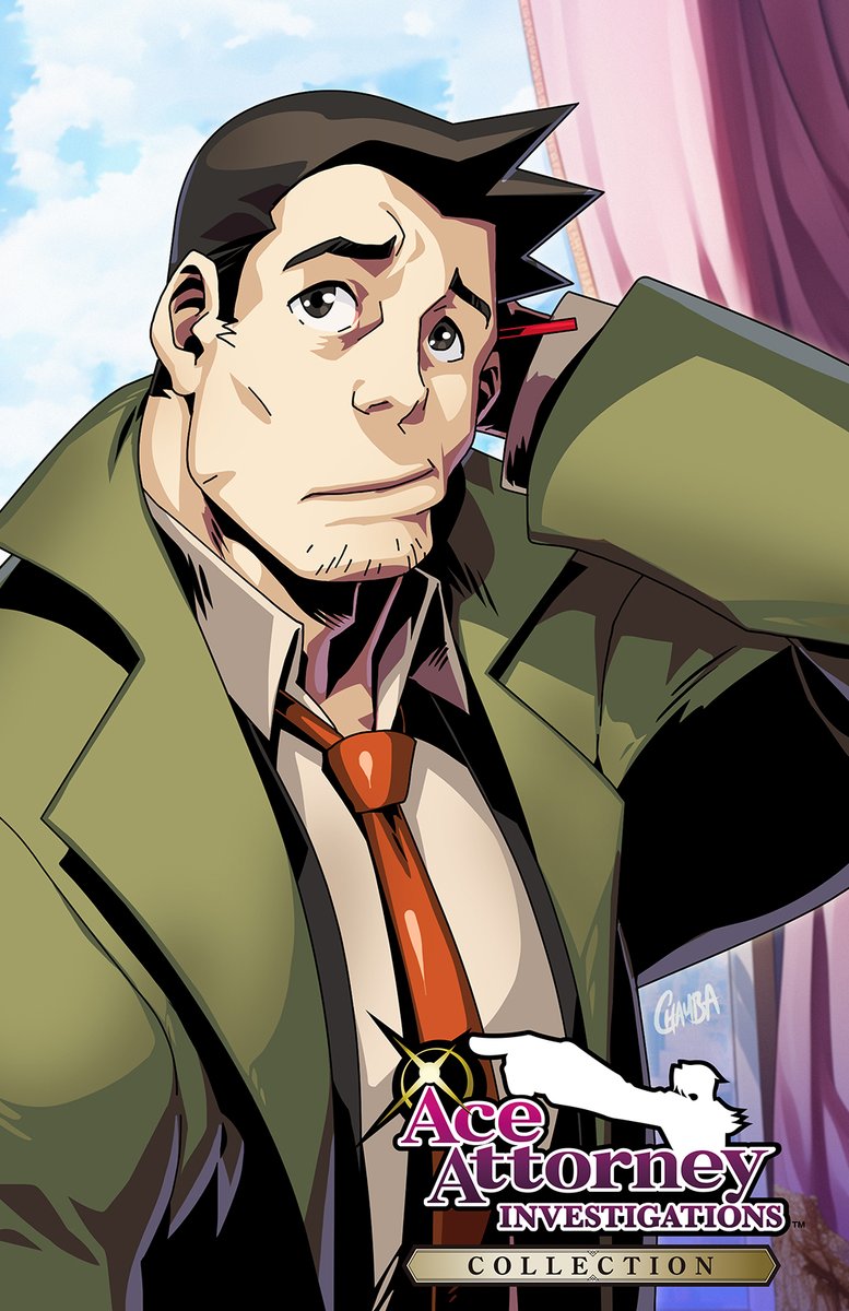 aceattorneygame's tweet photo. To celebrate the release of the Ace Attorney Investigations Collection Demo, we're revealing this wonderful artwork of Detective Gumshoe illustrated by @theCHAMBA! Be a pal and check out the demo today! Your save data carries over to the full game!

🕵️ https://t.co/ylGeXcuNGg https://t.co/VWbntBwGZr