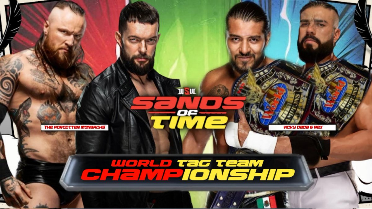 WSWFederation's tweet photo. The World Tag Team Championship is on the line as the reigning champions @IWFVIKKI and @REXMUSTDIE_ defend their titles against The Forgotten Monarchs, @VegetaSolaceWSW and @MjfPlsBeatMe! https://t.co/sSSqjw7Ctq