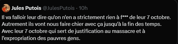 olivia220's tweet photo. ALORS LUI IL PORTE BIEN SON NOM #PUTOIS
OU DEVRAIS-JE DIRE #PUTE
A DENONCER EN MASSE CE COMPTE #NEGATIONISTE QUI FAIT L'APOLOGIE DU #terrorisme 
SANS OUBLIER QU'IL CRACHE SUR LES #VICTIMES DU #7OCTOBRE
C'EST UN #EMULE DE @RimaHas AND CO 

ON LE DOIT POUR LES #VICTIMES DU #7octobre 

JE FAIS DONC APPEL AUX #ORGANISATIONSJUIVES @Association_OJE @_LICRA_ @Le_CRIF @fsju @BnaiBrithFrance @ElnetFr @balancetonanti 
AINSI QU'AUX #AUTORITESCOMPETENTES @GDarmanin @NunezLaurent @prefpolice 

A VOS MARQUES PRETS