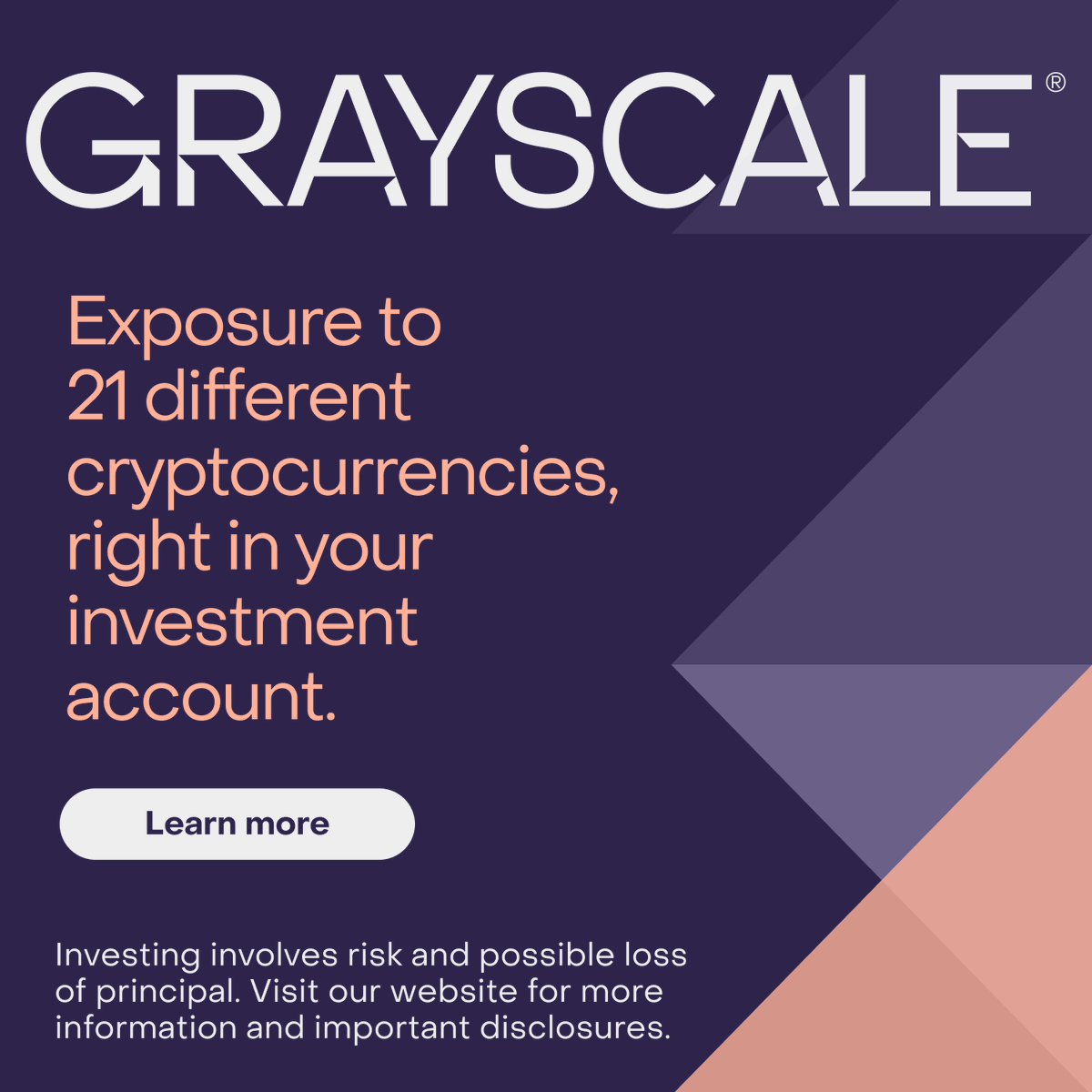 Our suite of #crypto funds provides exposure to more than a dozen digital  assets beyond #Bitcoin and #Ethereum, directly within your investment  account. $AAVE $AVAX $BAT $BCH $ETC $FIL $LDO $LINK $LPT $