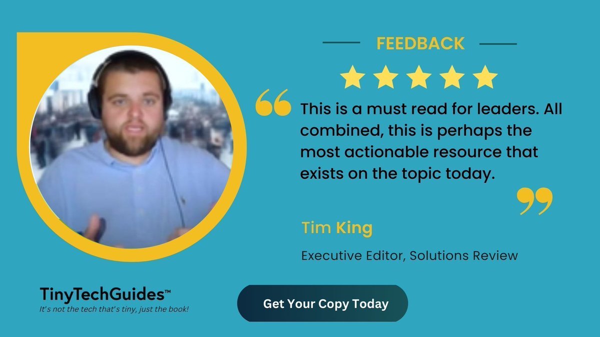 DavidS (@davidsweenor) on Twitter photo We appreciate <a href="/BigData_Review/">Tim King - The Human Impact of AI Editor</a> of <a href="/SolutionsReview/">Solutions Review</a> support of <a href="/TinyTechGuides/">TinyTechGuides</a> latest #generative #AI book. Pick up your copy today. buff.ly/3RRLhrx We appreciate <a href="/BigData_Review/">Tim King - The Human Impact of AI Editor</a> of <a href="/SolutionsReview/">Solutions Review</a> support of <a href="/TinyTechGuides/">TinyTechGuides</a> latest #generative #AI book. Pick up your copy today. buff.ly/3RRLhrx