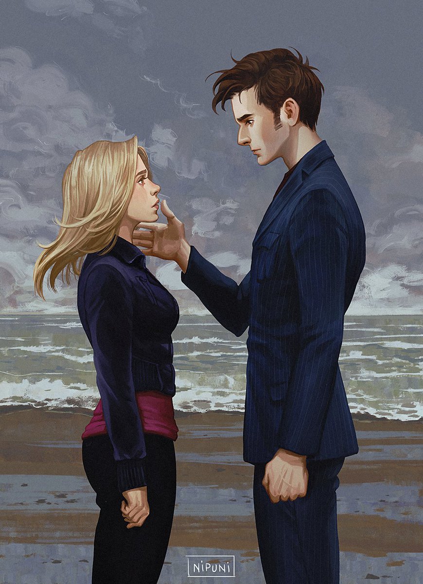 NipuniDraws's tweet image. Bad Wolf Bay [2/2] #doctorwho #tenthdoctor #rosetyler #timepetals #davidtennant #billiepiper #tenxrose