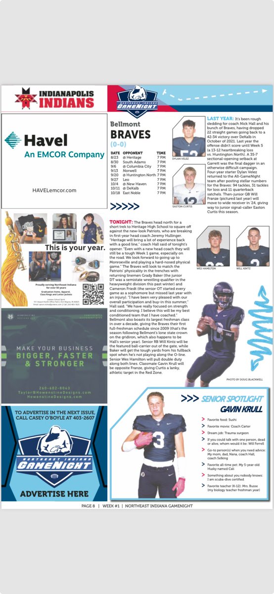 The Sideline Swami (@sidelineswami1) on Twitter photo ā¦<a href="/Bellmont_FB/">Bellmont Braves Football</a>ā© is heading in the right direction. Tonight, the Braves face the Heritage Patriots in Monroeville. Get your copy of GameNight as you enter the stadium. ā¦<a href="/Bellmont_FB/">Bellmont Braves Football</a>ā© is heading in the right direction. Tonight, the Braves face the Heritage Patriots in Monroeville. Get your copy of GameNight as you enter the stadium.