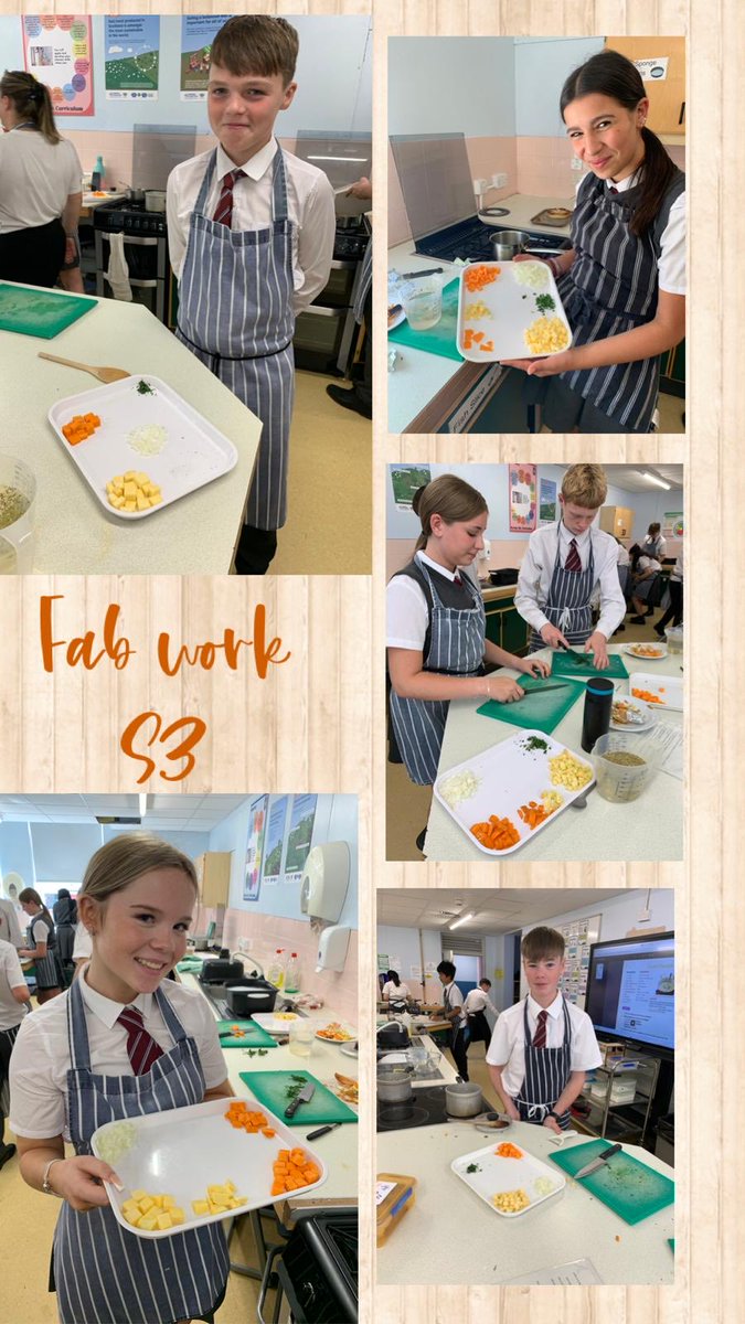 Great work today in the S3 Practical cookery class! 😊