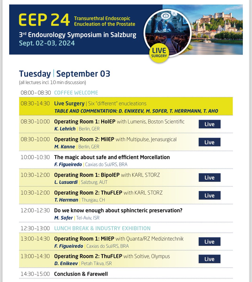 Felipe Figueiredo HoLEP 🇧🇷 (@fcafigueiredo) on Twitter photo On the plane to Salzburg to meet the best enucleators of the world in 2 days full of lectures and Live Surgeries:
HoLEP by <a href="/KarinLehrich/">Karin Lehrich</a>
ThuLEP by <a href="/trwherrmann/">Thomas RW Herrmann</a>
ThuFLEP by <a href="/Dmitry_Enikeev/">Dmitry Enikeev</a>
BipoLEP by <a href="/lusuardi_lukas/">Lukas Lusuardi</a>
And for the first time 2 Live MiLEPs! 🤩
Register now! On the plane to Salzburg to meet the best enucleators of the world in 2 days full of lectures and Live Surgeries:
HoLEP by <a href="/KarinLehrich/">Karin Lehrich</a>
ThuLEP by <a href="/trwherrmann/">Thomas RW Herrmann</a>
ThuFLEP by <a href="/Dmitry_Enikeev/">Dmitry Enikeev</a>
BipoLEP by <a href="/lusuardi_lukas/">Lukas Lusuardi</a>
And for the first time 2 Live MiLEPs! 🤩
Register now!